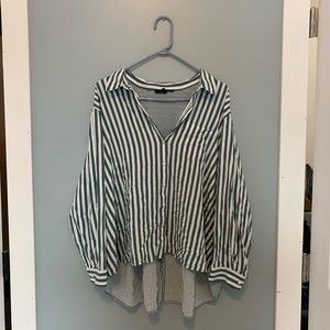 Women’s Jane and Delancey Striped Button-Down Blouse